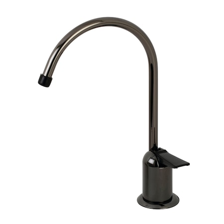 Kingston Brass Water Onyx Single-Handle Cold Water Filtration Faucet, Bright Black SS NK6190